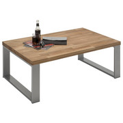 KLUBSKA MIZA, hrast - aluminij/hrast, Design, kovina/les (110/70/41,5cm) - Hom`in