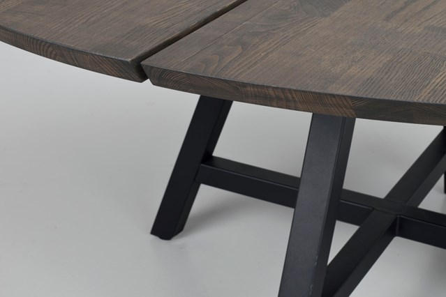 MATBORD i trä 150/150/75 cm - brun/svart, Design, metall/trä (150/150/75cm) - Rowico