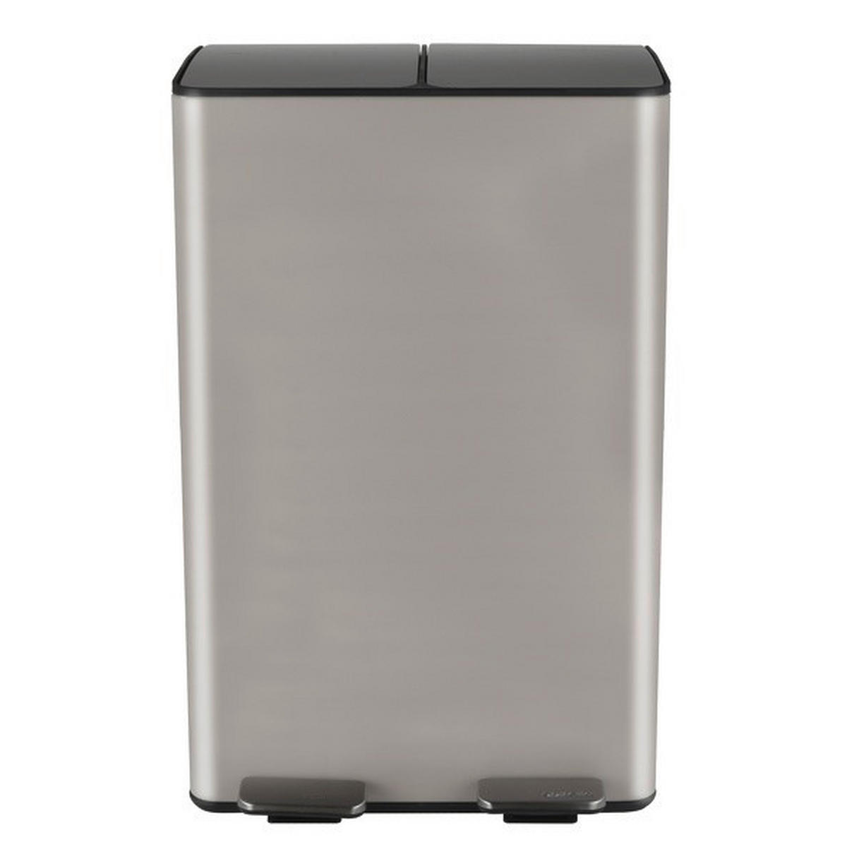 TRETEIMER 60 L  - Taupe/Schwarz, Basics, Kunststoff/Metall (45/30/71cm) - Spirella