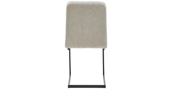 STUHL - Beige/Schwarz, Design, Textil/Metall (45/92,5/62cm) - Novel