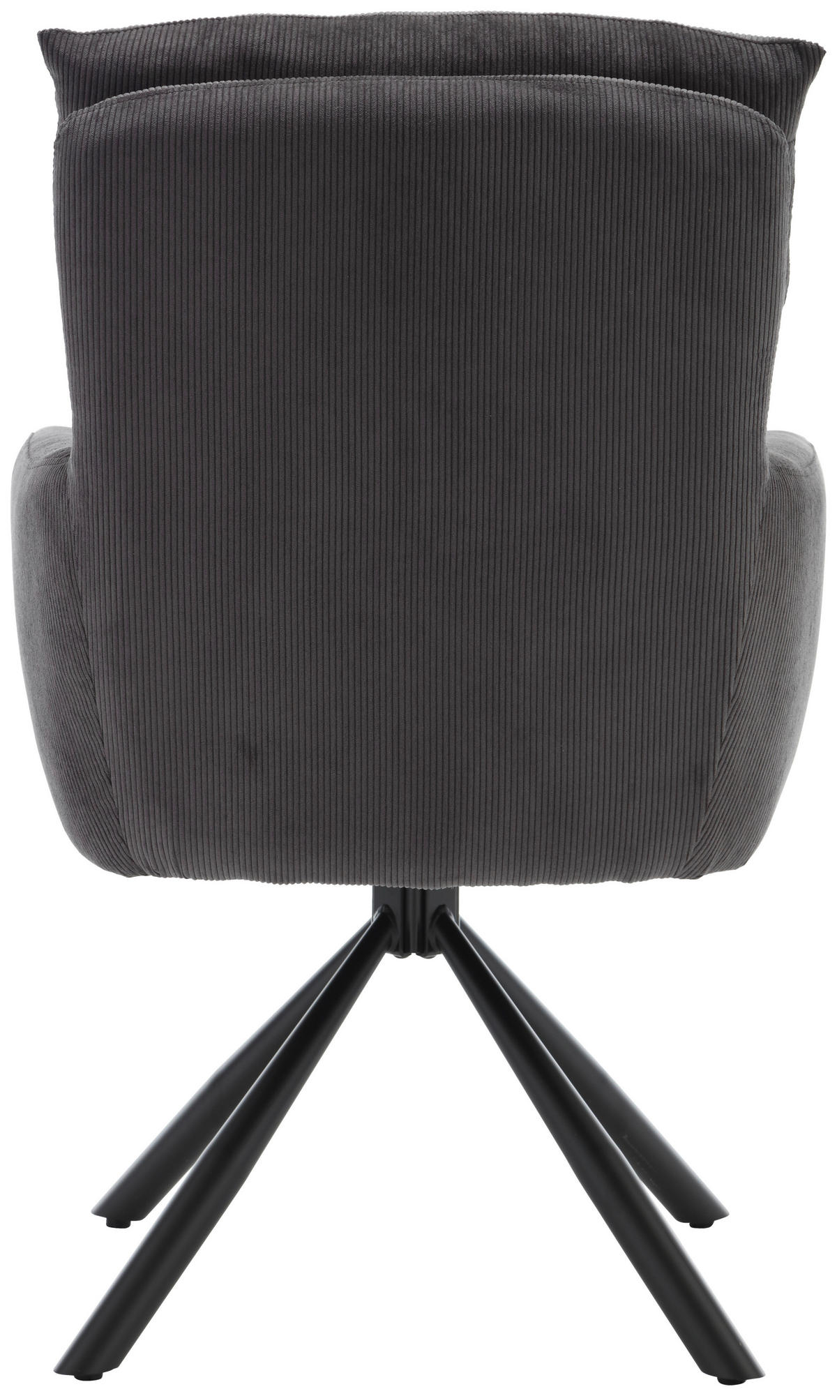 ARMLEHNSTUHL  in Cord  - Anthrazit/Schwarz, KONVENTIONELL, Textil/Metall (58/94/67cm) - Boxxx