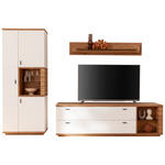 WOHNWAND  in Weiß, Wildeiche  305/202/50 cm  - Wildeiche/Anthrazit, Design, Glas/Holz (305/202/50cm) - Novel