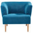 SESSEL Flachgewebe Blau - Blau/Naturfarben, Design, Holz/Textil (85/71/80cm) - HOM`IN
