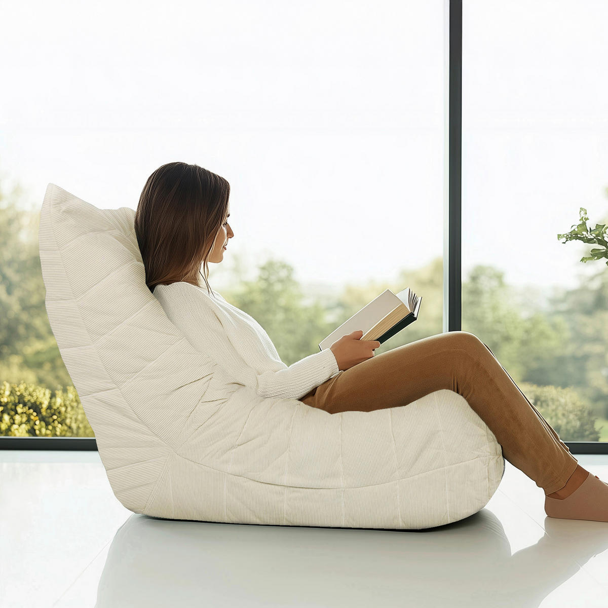 LOUNGESESSEL in Textil Beige  - Beige, MODERN, Textil (90/72/100cm) - MID.YOU