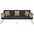 LOUNGE ZOFA tikovina masivno, trd les aluminij - naravna/črna, Design, kovina/tekstil (220/61/81,5cm) - Ambia Garden LOUNGE ZOFA tikovina masivno, trd les aluminij - naravna/črna, Design, kovina/tekstil (220/61/81,5cm) - Ambia Garden