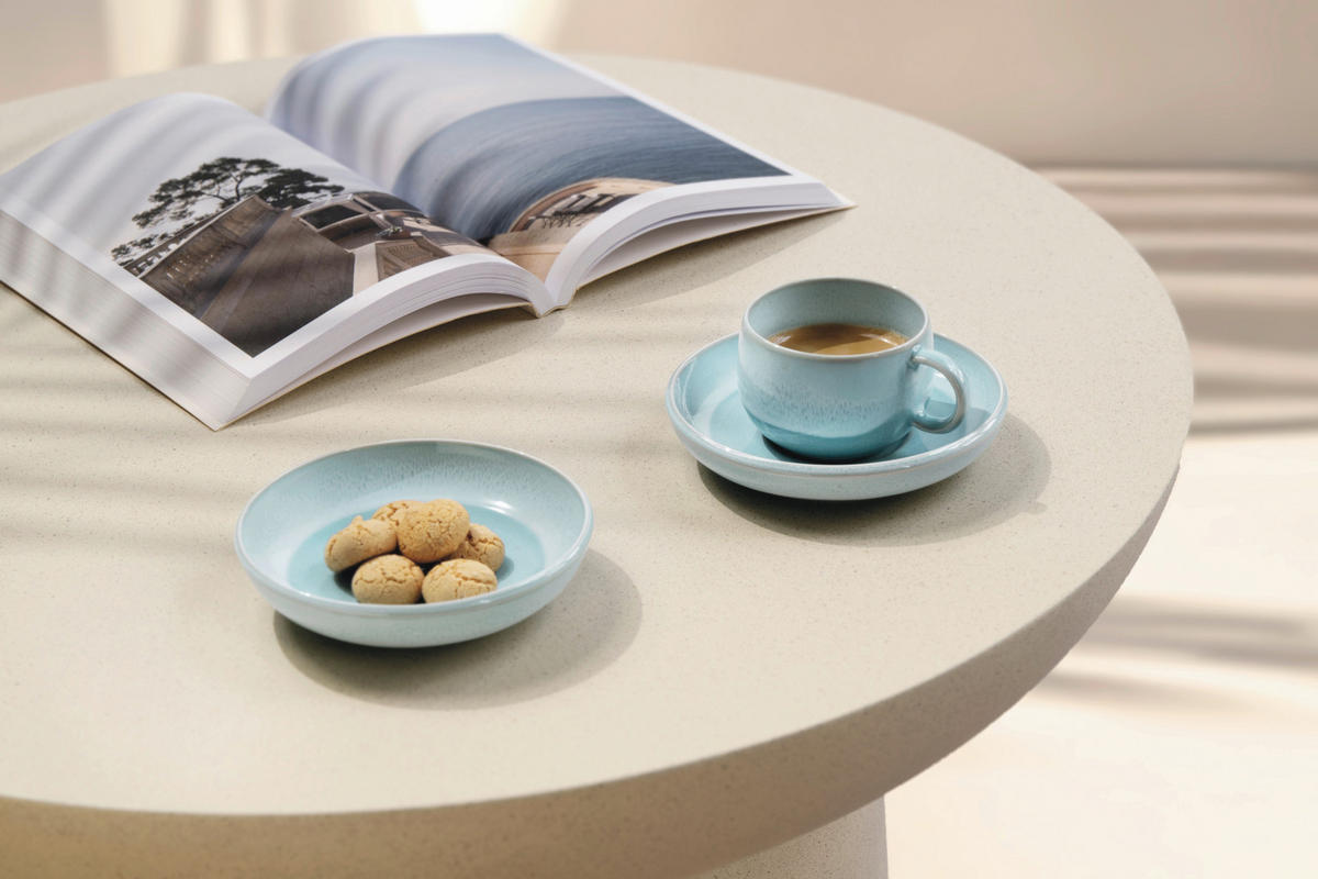 ESPRESSOTASSE Perlemor Aqua  - Hellblau, Basics, Keramik (8,5/6,5/4,5cm) - Villeroy & Boch