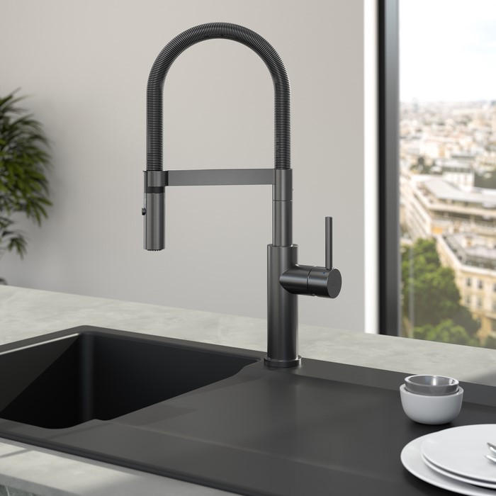 KÜCHENARMATUR 92800005  - Anthrazit, Basics, Metall (4,5/49/22,2cm) - Villeroy & Boch