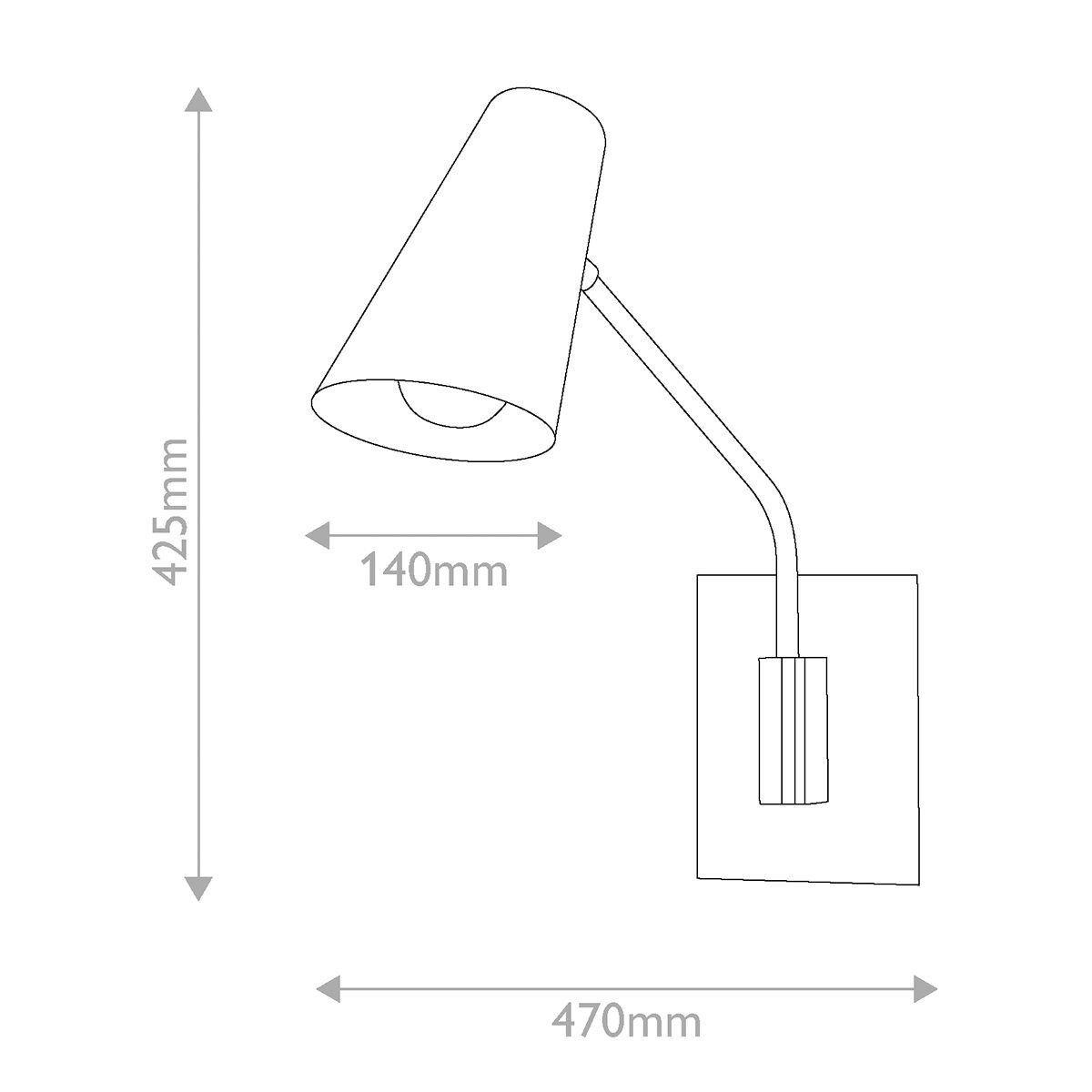WANDLEUCHTE Hinkley 42,5/14/47 cm  - Messingfarben, Design, Glas/Metall (42,5/14/47cm) - Elstead Lighting
