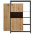 HIGHBOARD 129,3/158/41,1/28 cm - Eichefarben/Schwarz, Natur, Glas/Holz (129,3/158/41,1/28cm) - Valnatura HIGHBOARD 129,3/158/41,1/28 cm - Eichefarben/Schwarz, Natur, Glas/Holz (129,3/158/41,1/28cm) - Valnatura