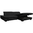 ECKSOFA in Mikrofaser Anthrazit  - Anthrazit/Schwarz, Design, Textil/Metall (290/198cm) - Xora