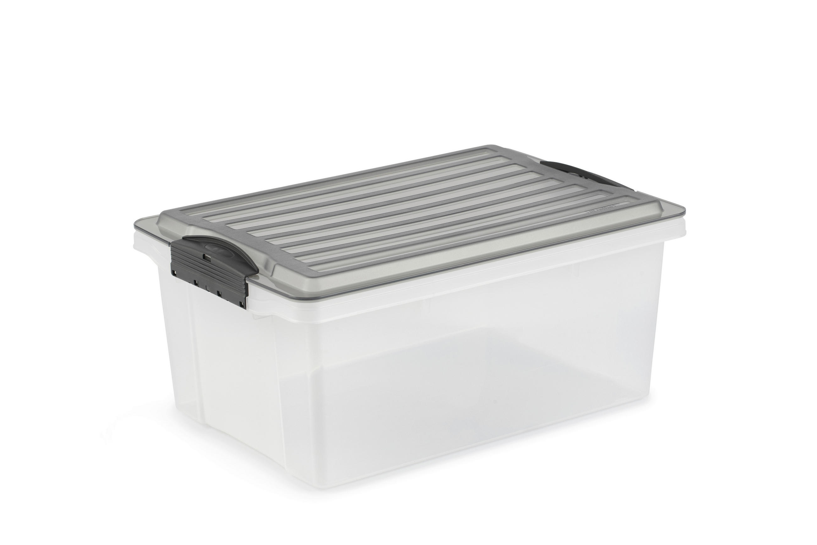 BOX MIT DECKEL    39,5/27,5/18 cm  - Anthrazit, Basics, Kunststoff (39,5/27,5/18cm) - Rotho