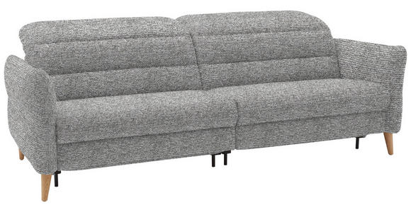 2-SITZER-SOFA in Webstoff Hellgrau - Eiche Bianco/Hellgrau, Design, Holz/Textil (234-262/85-106/98-112cm) - Dieter Knoll