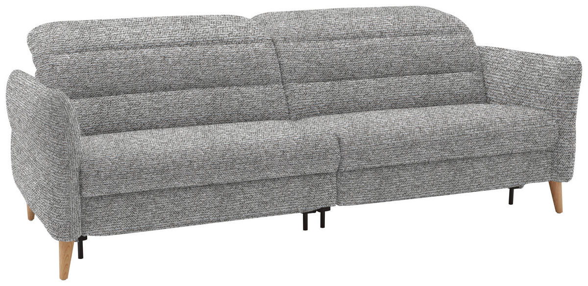 2-SITZER-SOFA in Webstoff Hellgrau  - Eiche Bianco/Hellgrau, Design, Holz/Textil (234-262/85-106/98-112cm) - Dieter Knoll