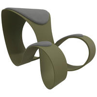 HOCKER Flachgewebe Grau, Grün  - Grau/Grün, MODERN, Kunststoff/Textil (56/52/83cm)