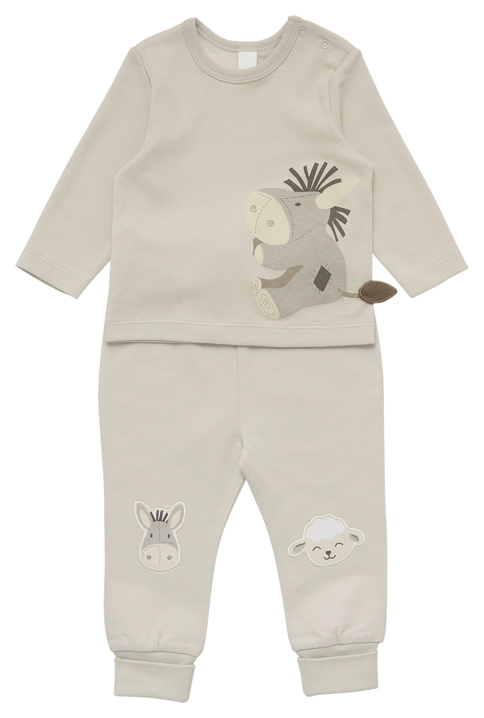 BABYBEKLEIDUNGSSET 2-teilig  - Hellgrau, Basics, Textil (56null) - Patinio