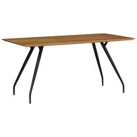 ESSTISCH Eiche furniert rechteckig Eichefarben, Bronzefarben  - Eichefarben/Schwarz, Design, Holz/Holzwerkstoff (260/110/76cm) - Moderano