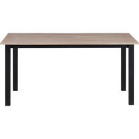 ESSTISCH 160/90/76 cm Nachbildung  Metall, Holzwerkstoff gastro- und objekttauglich rechteckig Eichefarben  - Eichefarben/Schwarz, MODERN, Holzwerkstoff/Metall (160/90/76cm) - MID.YOU