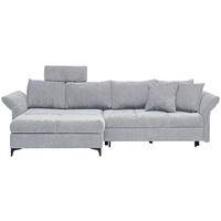 ECKSOFA Chenille  - Schwarz, KONVENTIONELL, Textil/Metall (291/153cm) - Hom`in