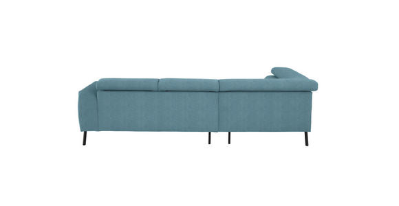 ECKSOFA in Feincord Türkis 205/280 cm - Türkis/Schwarz, Design, Textil/Metall (205/280cm) - Xora