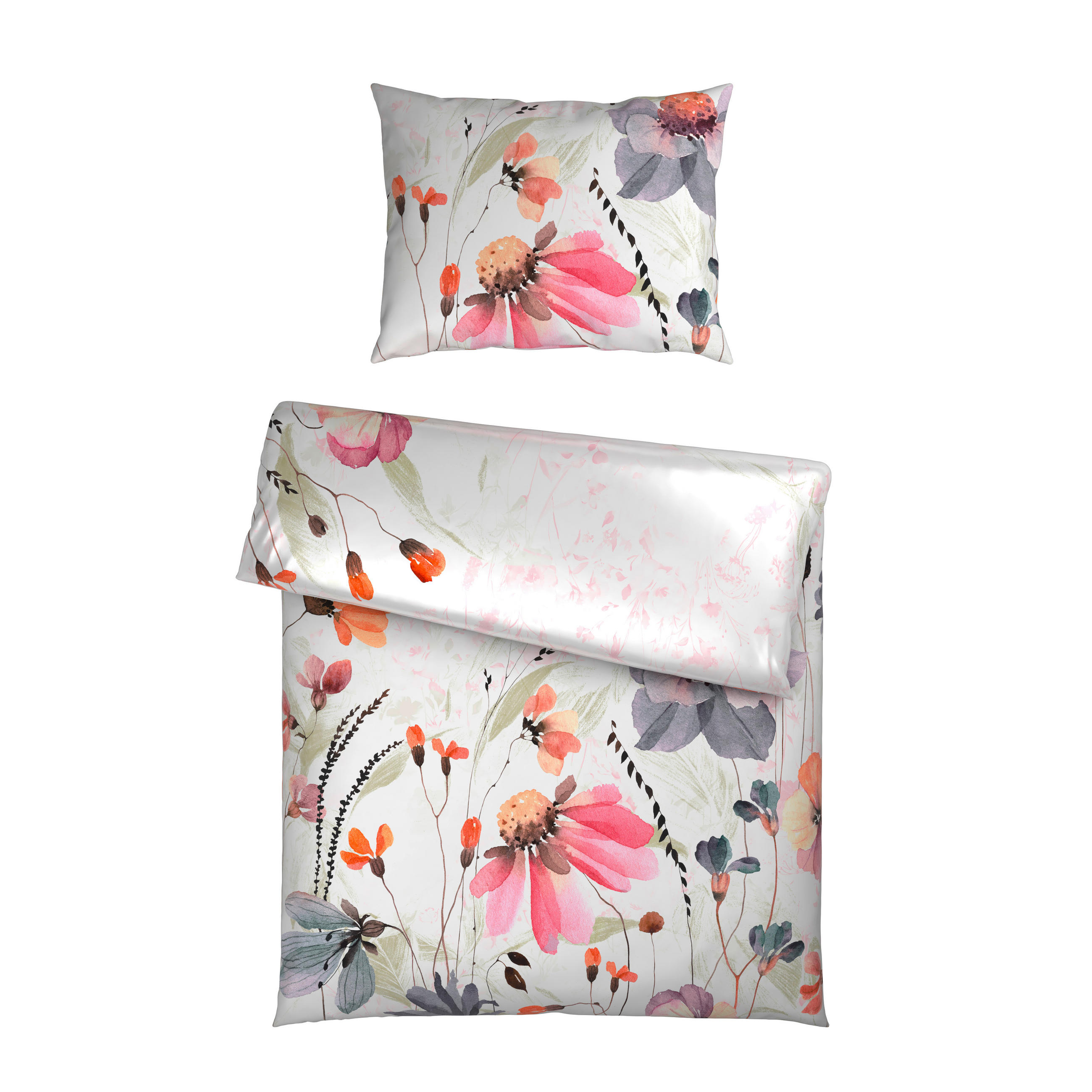 POSTEĽNÁ BIELIZEŇ, satén, viacfarebná, 140/200 cm - viacfarebná, Konventionell, textil (140/200cm) - Esposa