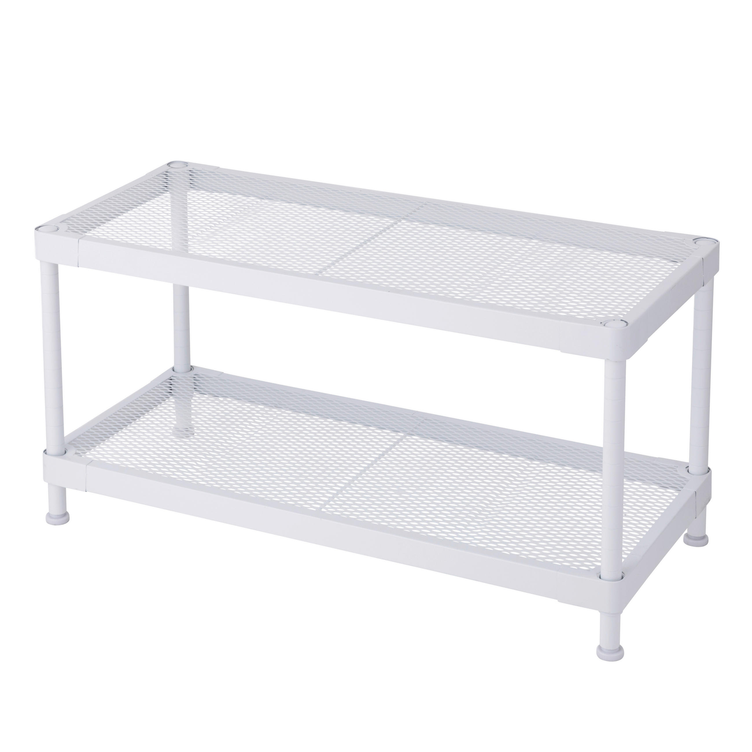 SCHUHREGAL Weiß  - Weiß, Design, Kunststoff/Metall (75/40/32cm) - MID.YOU