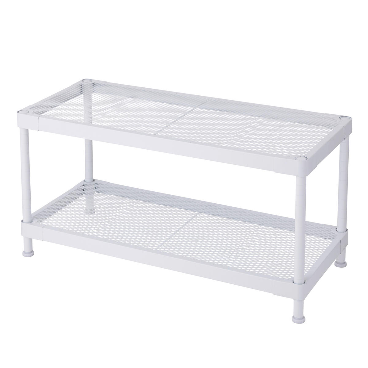 SCHUHREGAL Weiß  - Weiß, Design, Kunststoff/Metall (75/40/32cm) - MID.YOU