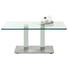 COUCHTISCH in Metall, Glas 110/70/46-65 cm - Edelstahlfarben/Weiß, Design, Glas/Kunststoff (110/70/46-65cm) COUCHTISCH in Metall, Glas 110/70/46-65 cm - Edelstahlfarben/Weiß, Design, Glas/Kunststoff (110/70/46-65cm)
