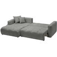 ECKSOFA in Chenille Dunkelgrau  - Dunkelgrau/Schwarz, MODERN, Kunststoff/Textil (172/276cm) - Hom`in