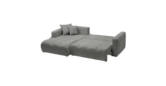 ECKSOFA in Chenille Dunkelgrau  - Dunkelgrau/Schwarz, MODERN, Kunststoff/Textil (172/276cm) - Hom`in