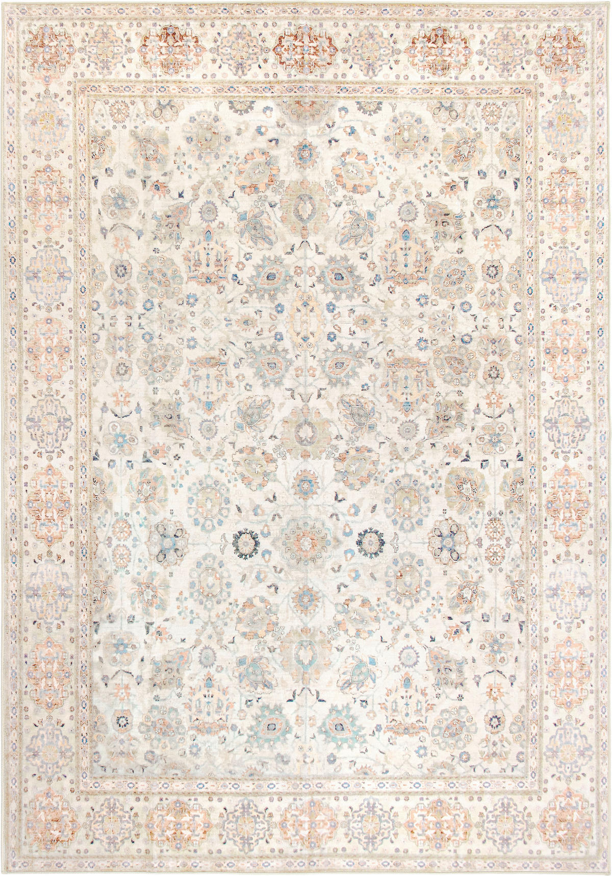 VINTAGE-TEPPICH 200/290 cm LIVING JANE Hellrosa, Perlmutt, Pastellblau  - Pastellblau/Hellrosa, Design, Kunststoff/Textil (200/290cm) - Lindorug