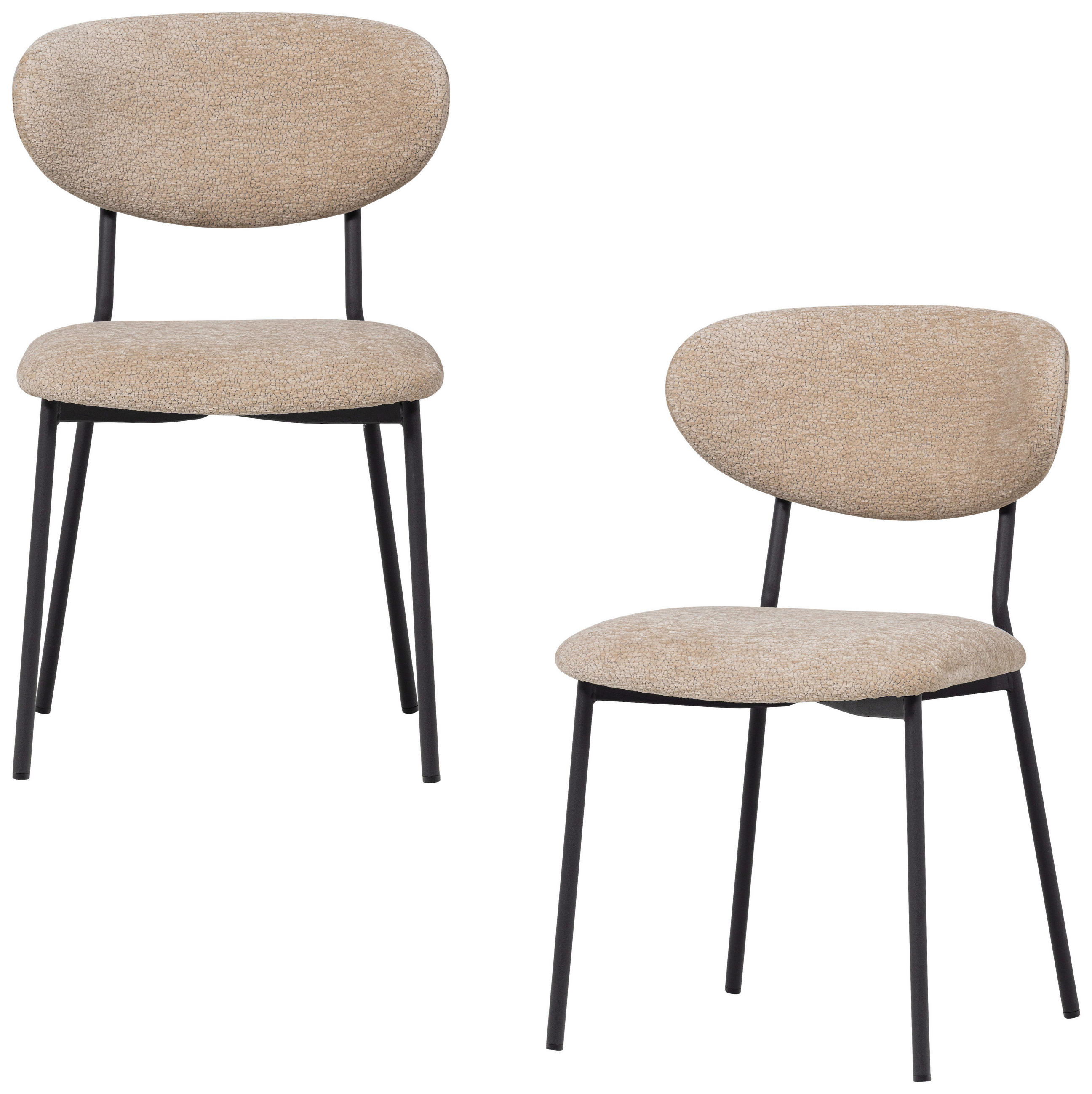 Livetastic Stuhl-Set Kjeld Natur 47x79x53 cm