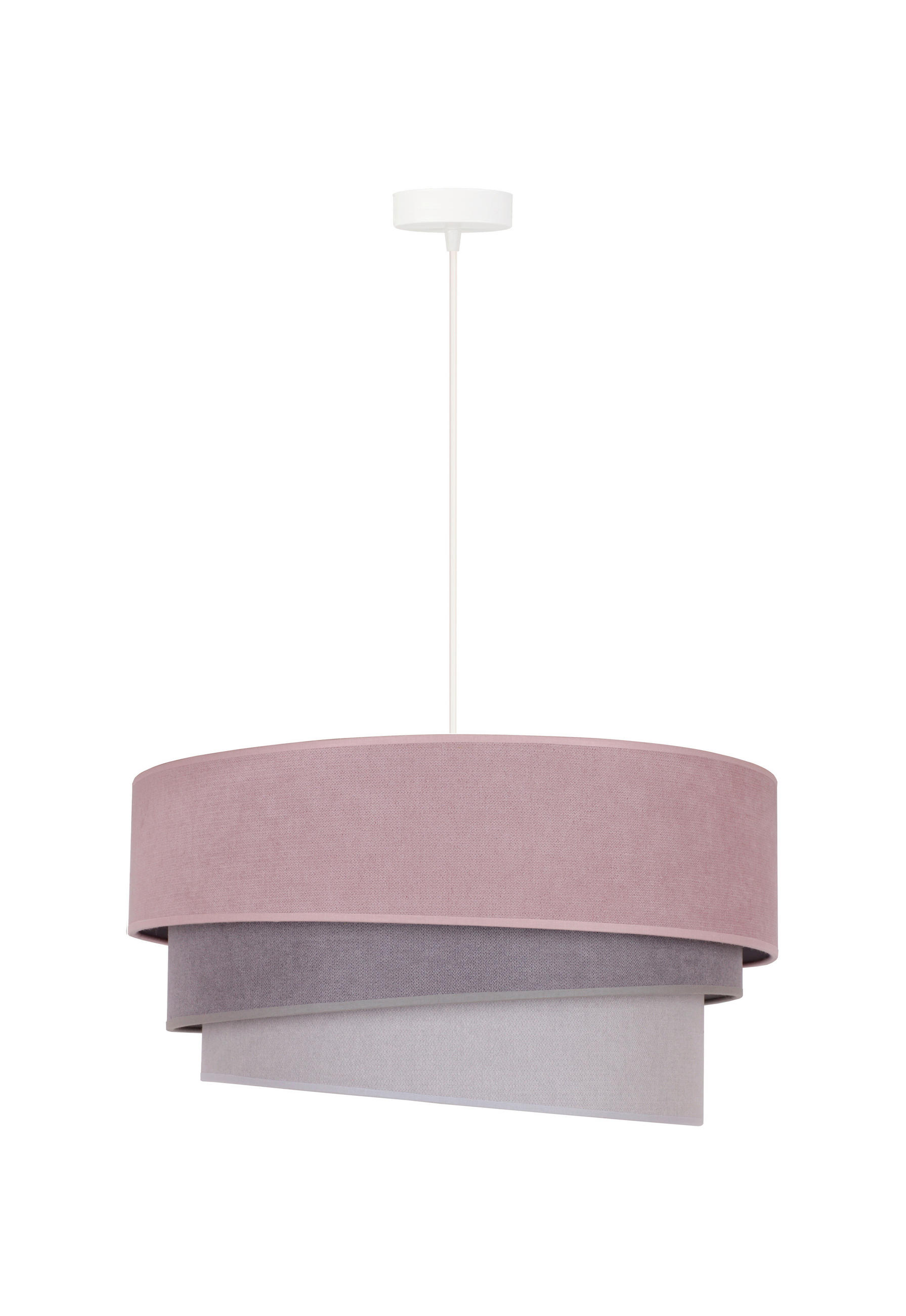 HÄNGELEUCHTE Pastell 45/95 cm   - Flieder/Altrosa, Design, Textil (45/95cm)