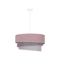 HÄNGELEUCHTE Pastell 45/95 cm   - Flieder/Altrosa, Design, Textil (45/95cm)