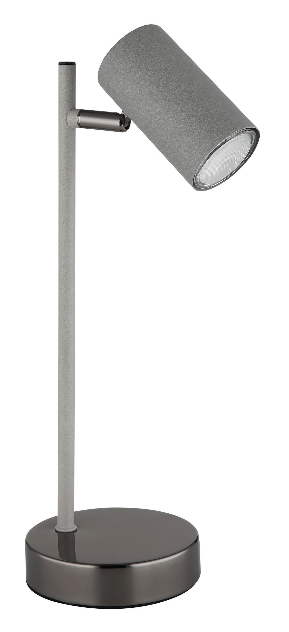 TISCHLEUCHTE - Schwarzchrom/Schwarz, Design, Kunststoff/Metall (13,2/12/35cm) - Globo
