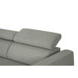 ECKSOFA in Struktur Hellgrau 205/280 cm - Hellgrau/Schwarz, Design, Textil/Metall (205/280cm) - Xora
