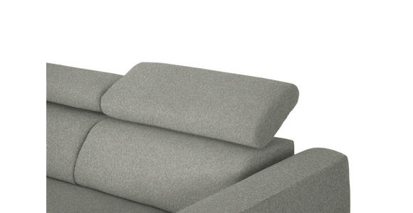 ECKSOFA in Struktur Hellgrau 205/280 cm - Hellgrau/Schwarz, Design, Textil/Metall (205/280cm) - Xora
