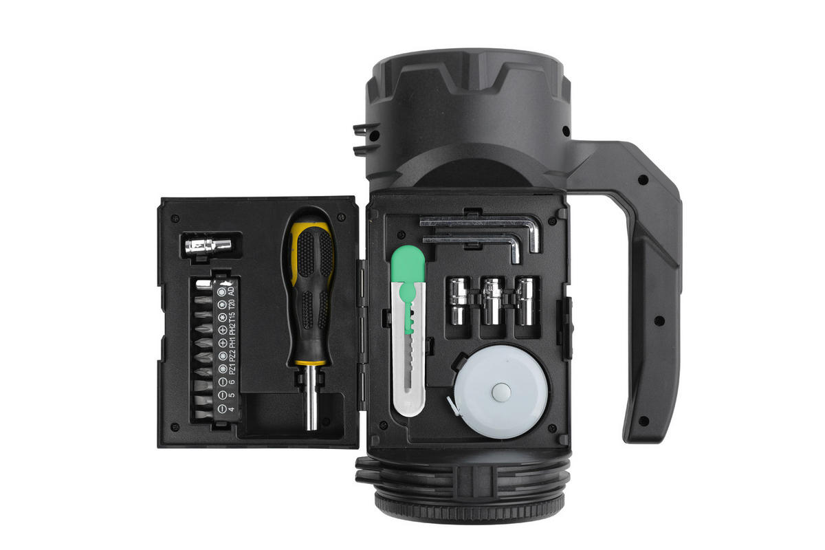 ŽEPNA SVETILKA     23,7/10,6/17,7 cm         - črna/prosojno, Basics, umetna masa (23,7/10,6/17,7cm) - Boxxx