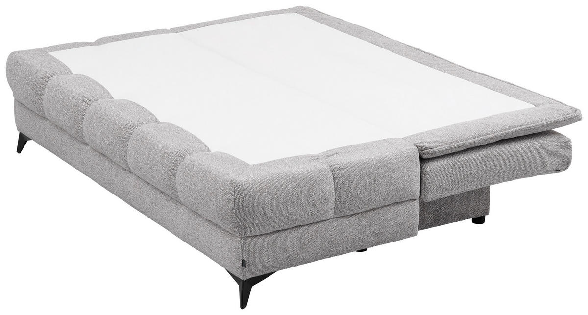 SCHLAFSOFA Flachgewebe Grau  - Schwarz/Grau, Design, Textil/Metall (197/95/92cm) - Stylife