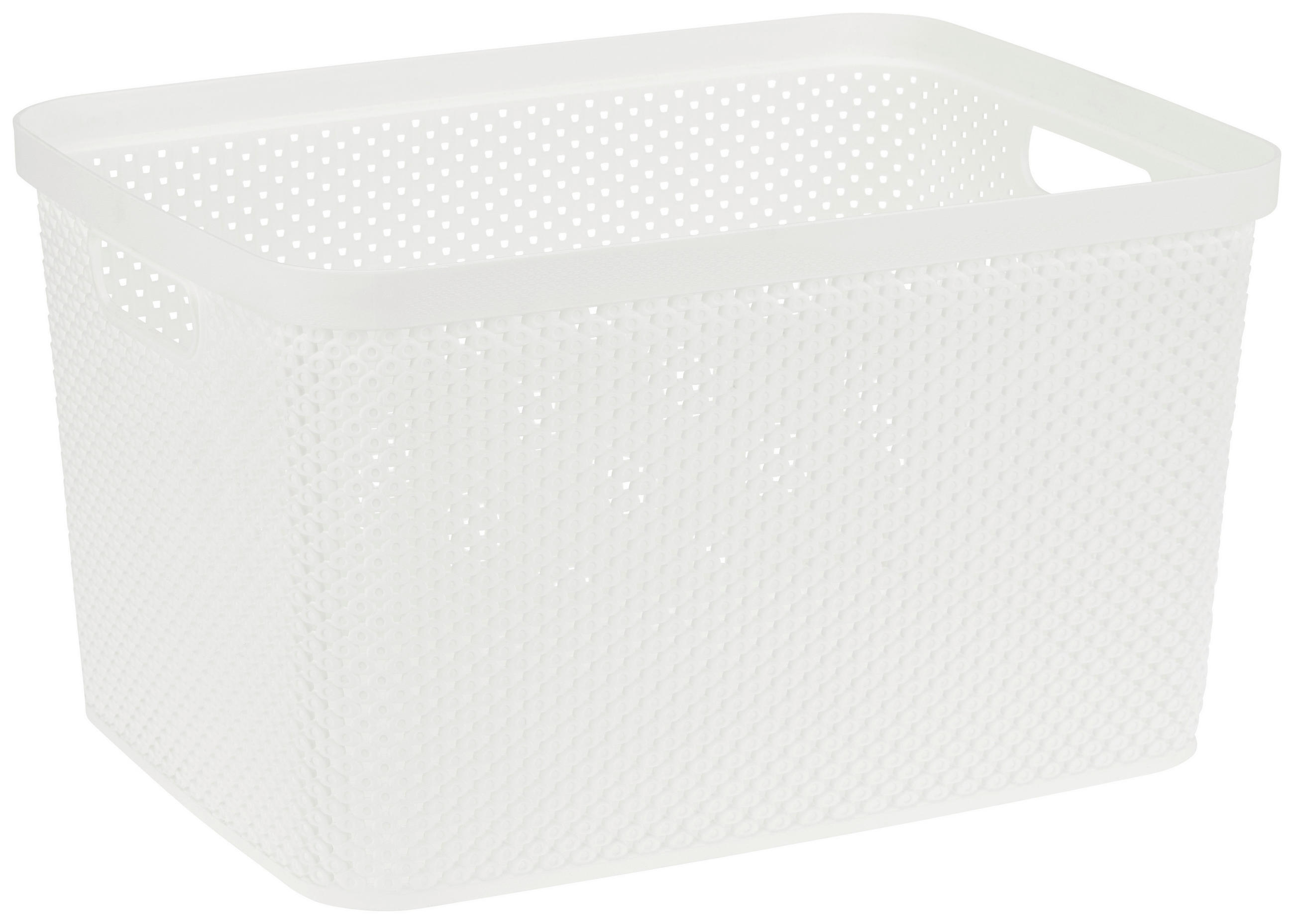 Aufbewahrungskorb Diamond 38,2x28 Cm Kunststoff Weiß
