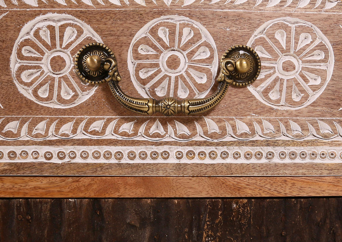 SIDEBOARD  180/80/44 cm 7 Schublade(n)  - Dunkelbraun/Messingfarben, Design, Keramik/Holz (180/80/44cm) - Landscape