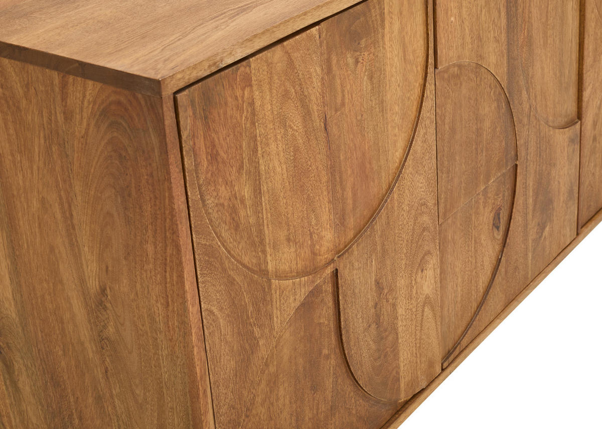 SIDEBOARD  in 175/80/40 cm  - Grau/Honig, KONVENTIONELL, Holz/Metall (175/80/40cm) - Livetastic