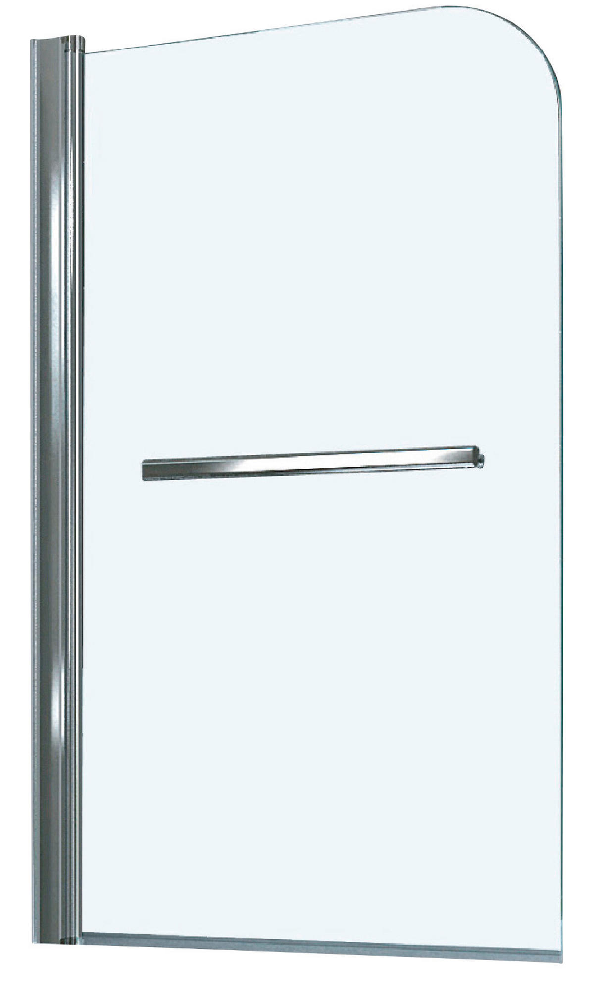 BADEWANNENAUFSATZ - Chromfarben, KONVENTIONELL, Glas/Metall (80/140cm)