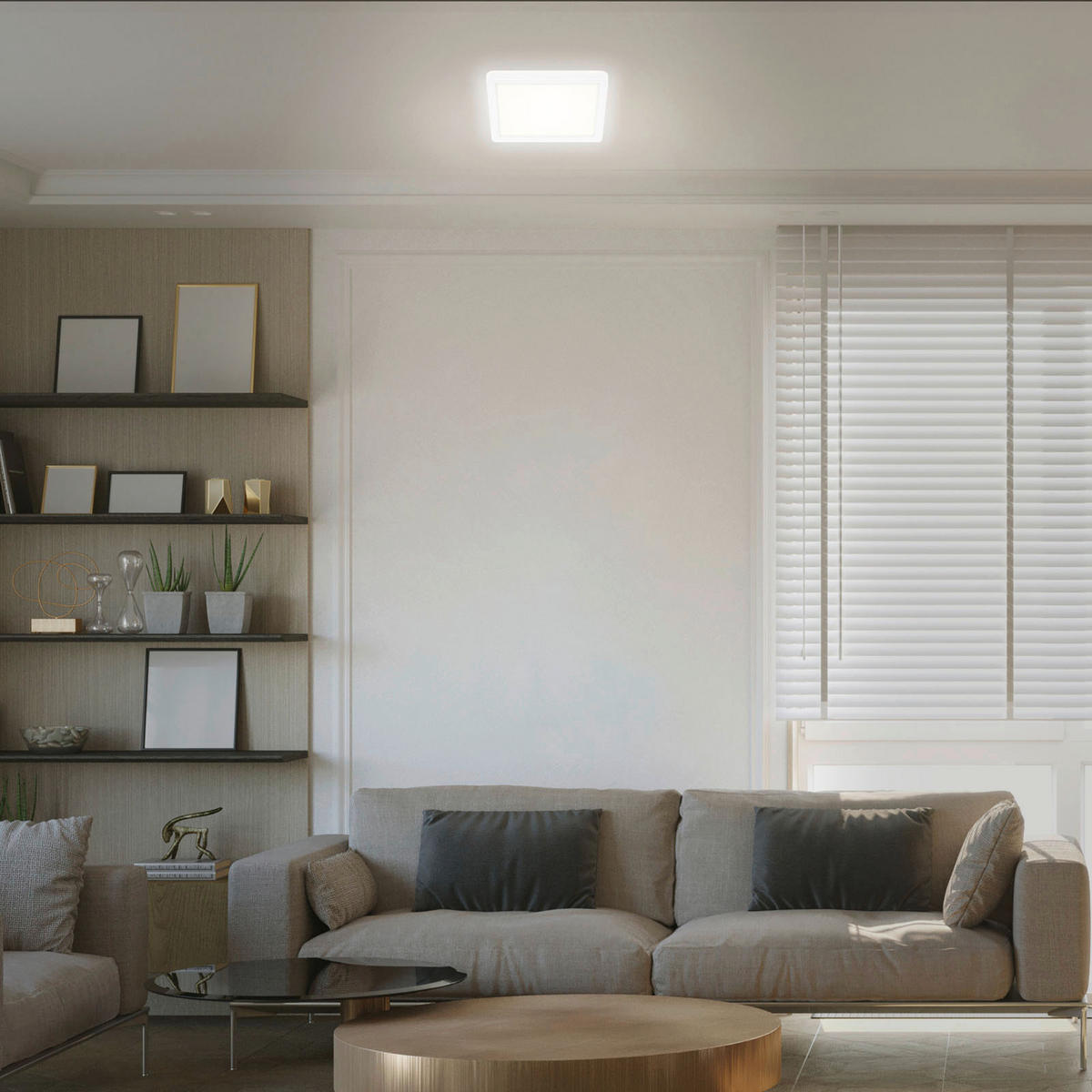 LED-PANEEL Slim 19/19/2,8 cm   - Weiß, Basics, Kunststoff (19/19/2,8cm)