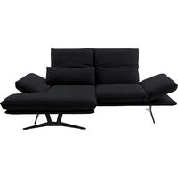 ECKSOFA in Echtleder Anthrazit  - Gelb/Anthrazit, Design, Leder/Metall (130/210cm) - Dieter Knoll