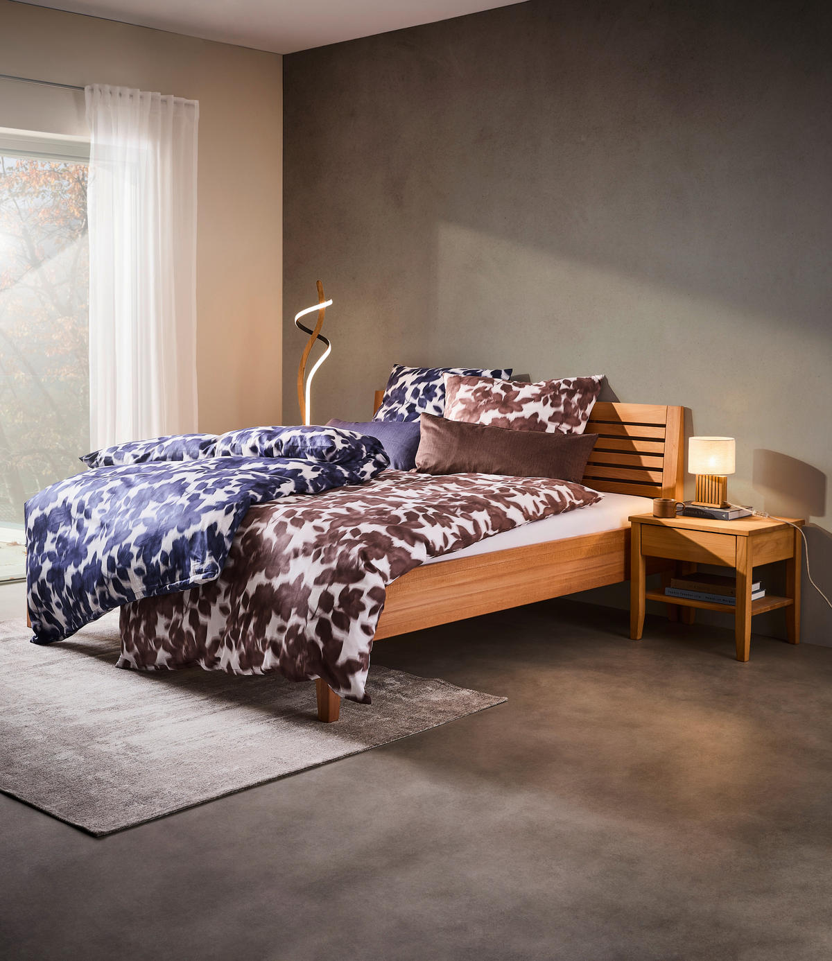 BETTWÄSCHE 2-teilig Satin 135/200 cm  - Braun, Textil (135/200cm) - Bio:Vio