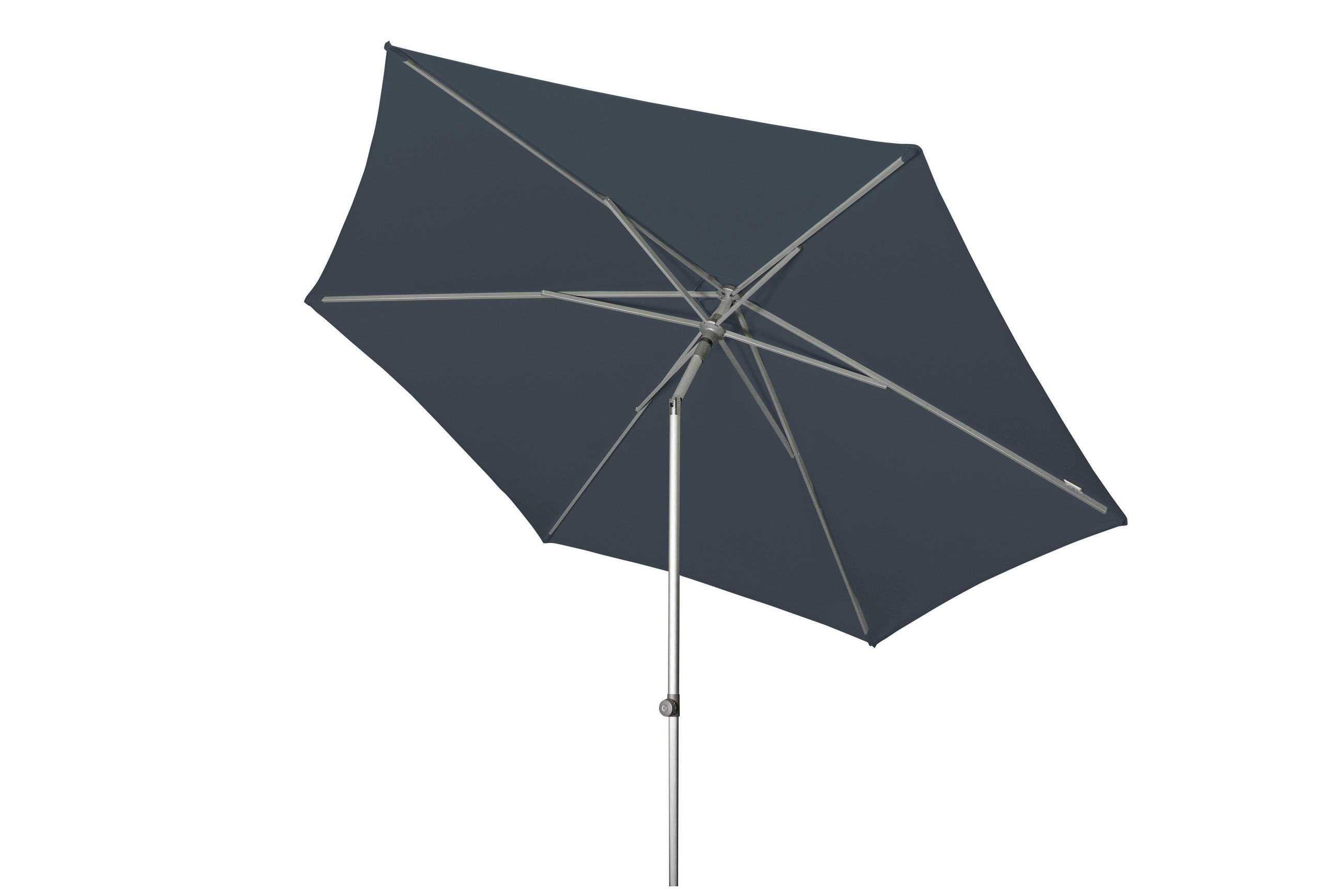 SONNENSCHIRM 270 cm  - Anthrazit/Alufarben, KONVENTIONELL, Textil/Metall (270/270cm) - Doppler