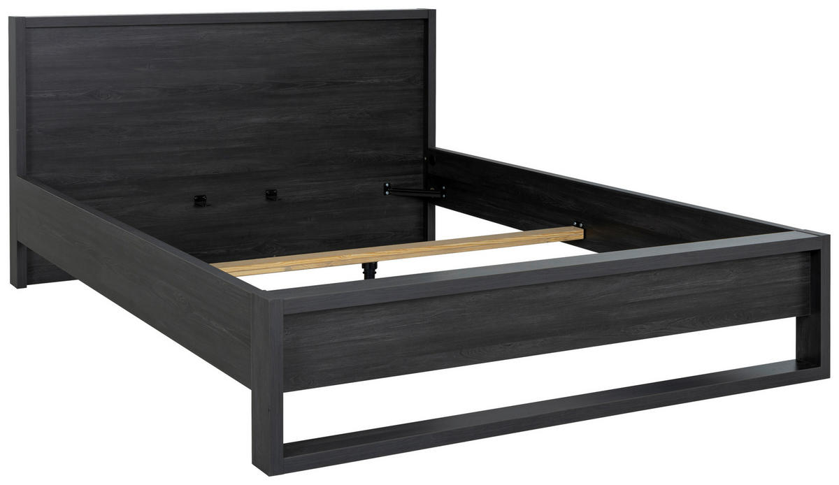 POSTEL, 160/200 cm, tmavý dub - tmavý dub, Moderní, kompozitní dřevo (160/200cm) - MID.YOU