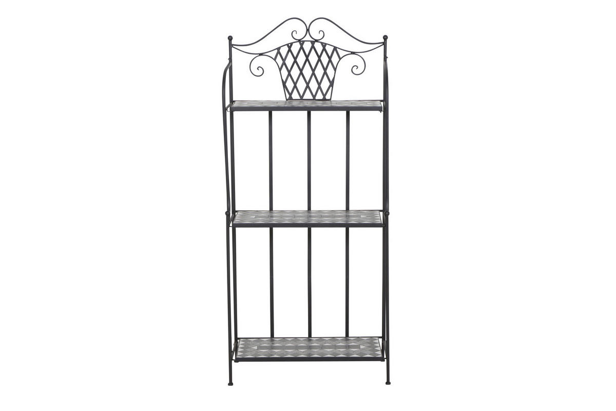 PFLANZTISCH - Schwarz, KONVENTIONELL, Keramik/Metall (62/142/29cm) - Siena Garden