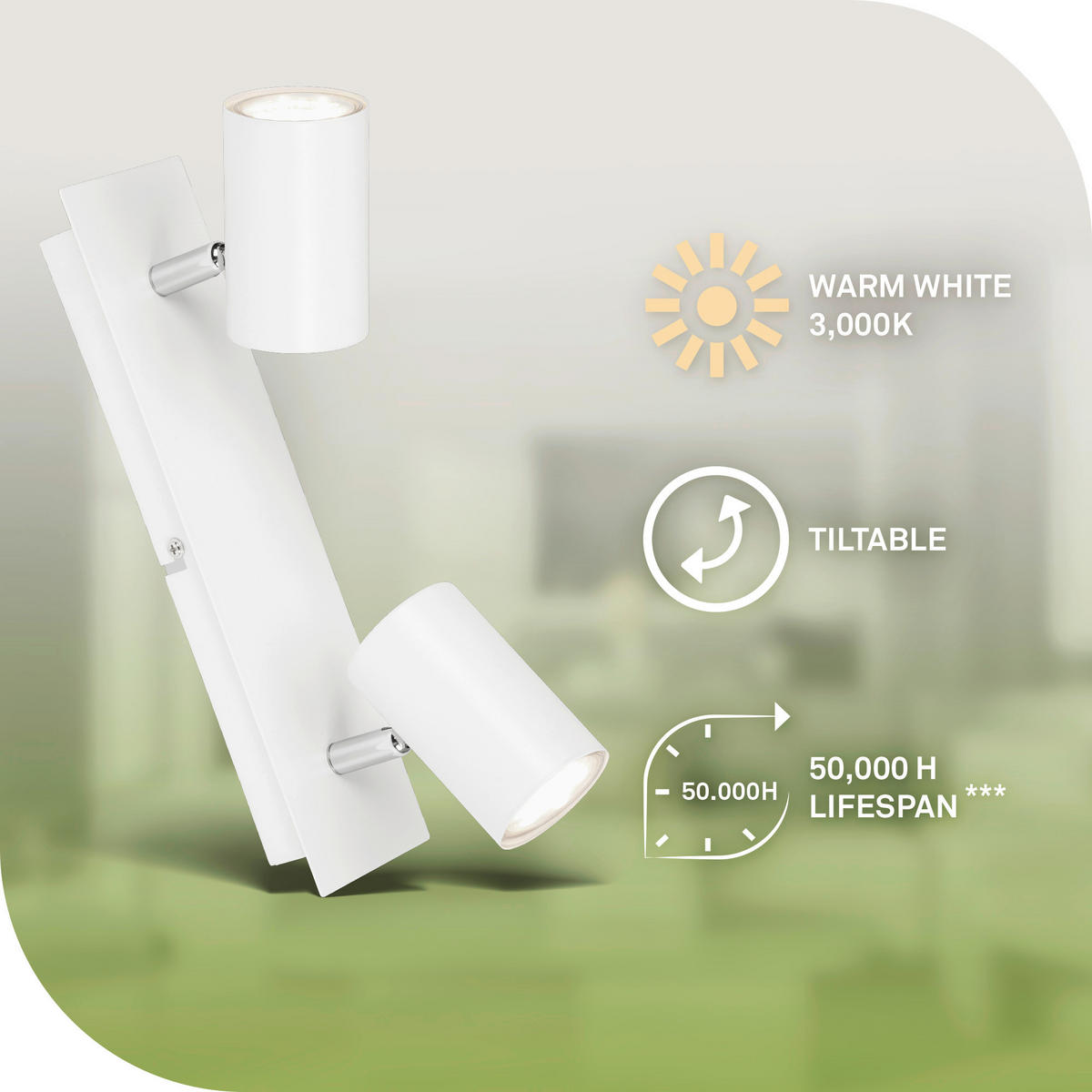 LED-STRAHLER Isil A 29/8/12,3 cm   - Weiß, Basics, Metall (29/8/12,3cm) - Briloner