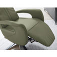RELAXSESSEL in Leder Olivgrün  - Schwarz/Olivgrün, Design, Leder/Metall (71/112/83cm) - Dieter Knoll